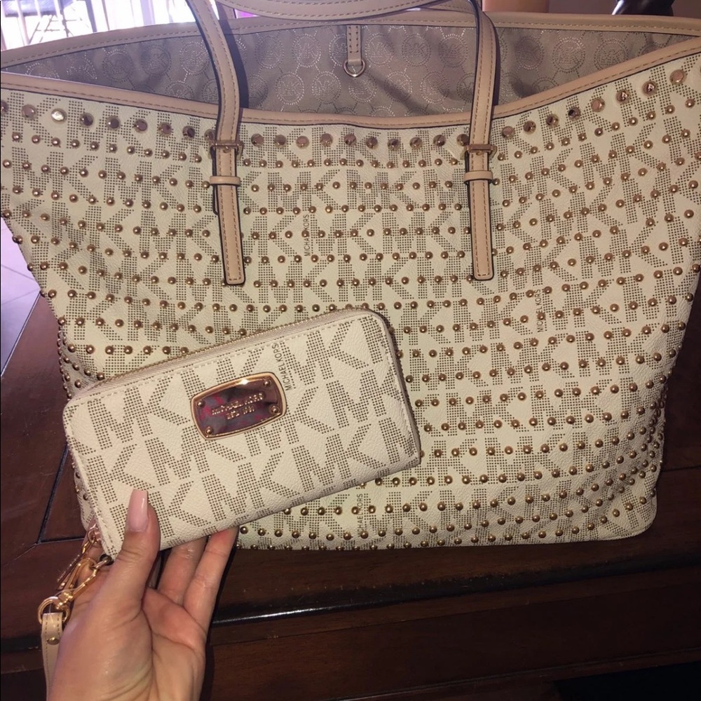 Michael Kors studded tote